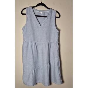 Lucky Brand 100% Linen Boho Stripped Sleeveless Size Medium